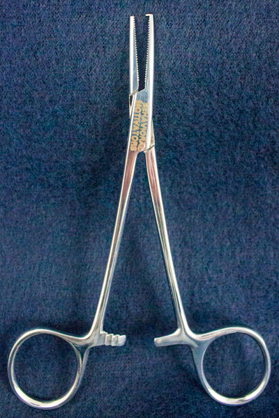 Orthodontic Instrument - hemostats or mosquito forcepts with hook full image